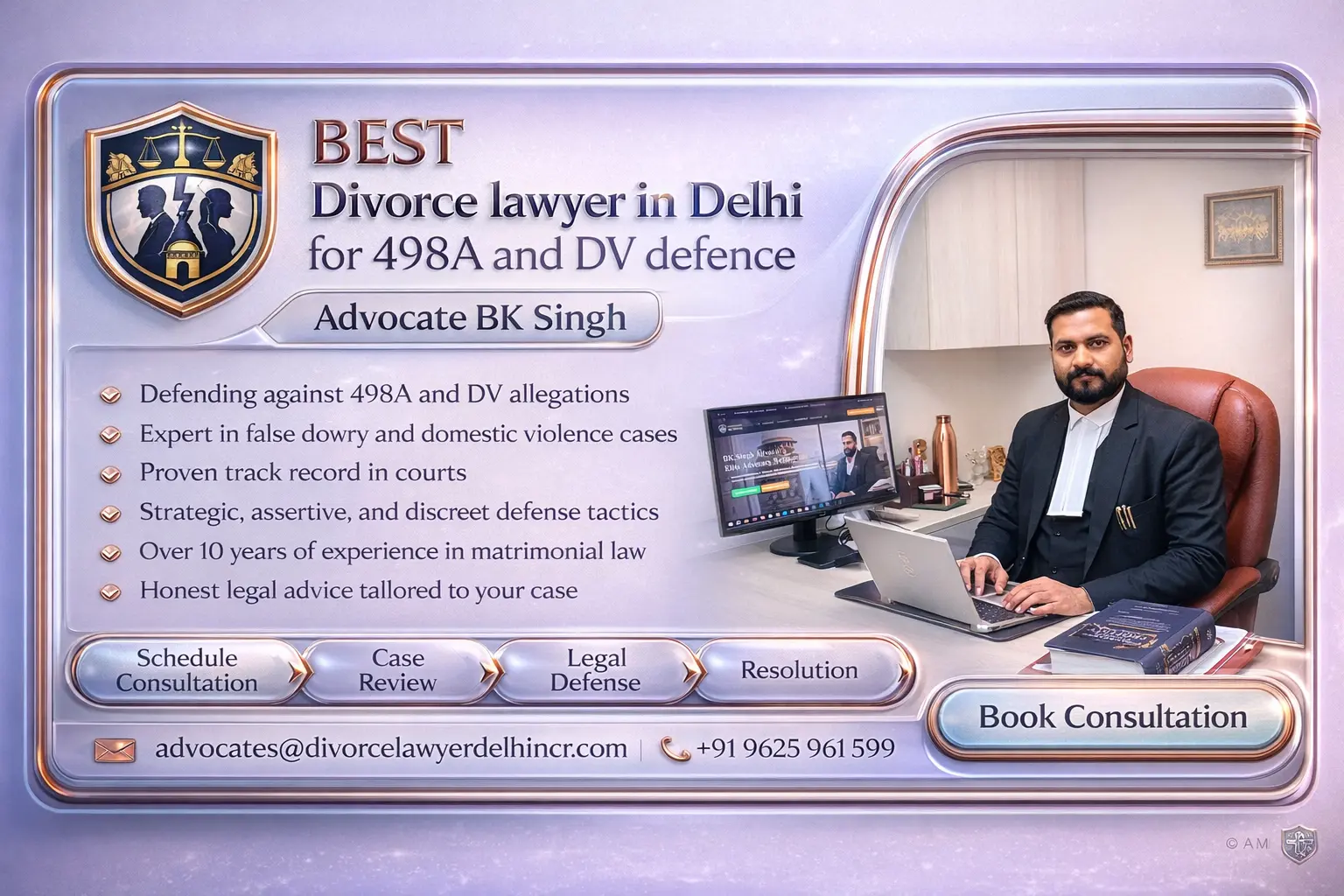 Best Divorce lawyer in Delhi for 498A and DV defence