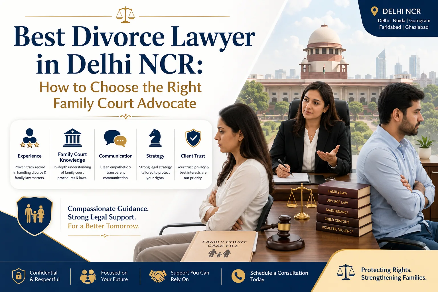 Best Divorce Lawyer in Delhi NCR: How to Choose the Right Family Court Advocate