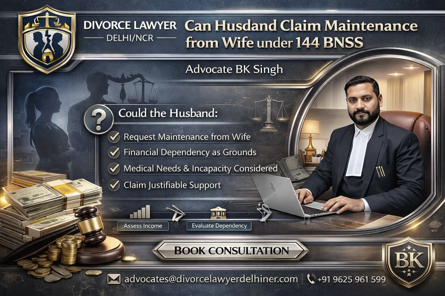 Can Husband Claim Maintenance from Wife Under 144 BNSS