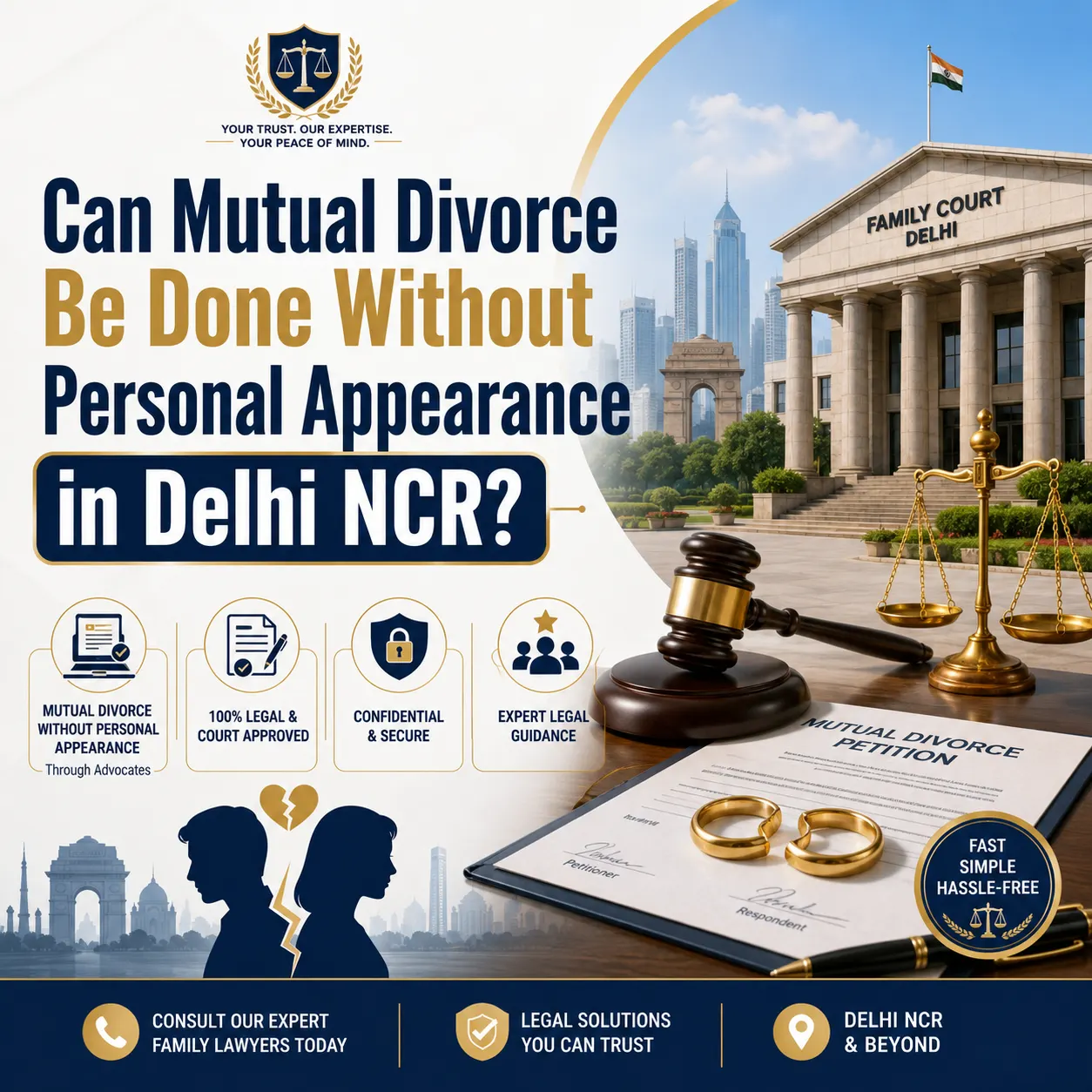 Can Mutual Divorce Be Done Without Personal Appearance in Delhi NCR?