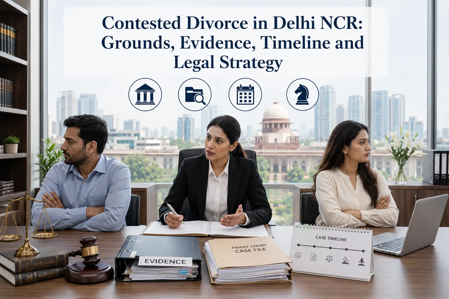 Contested Divorce in Delhi NCR: Grounds, Evidence, Timeline and Legal Strategy