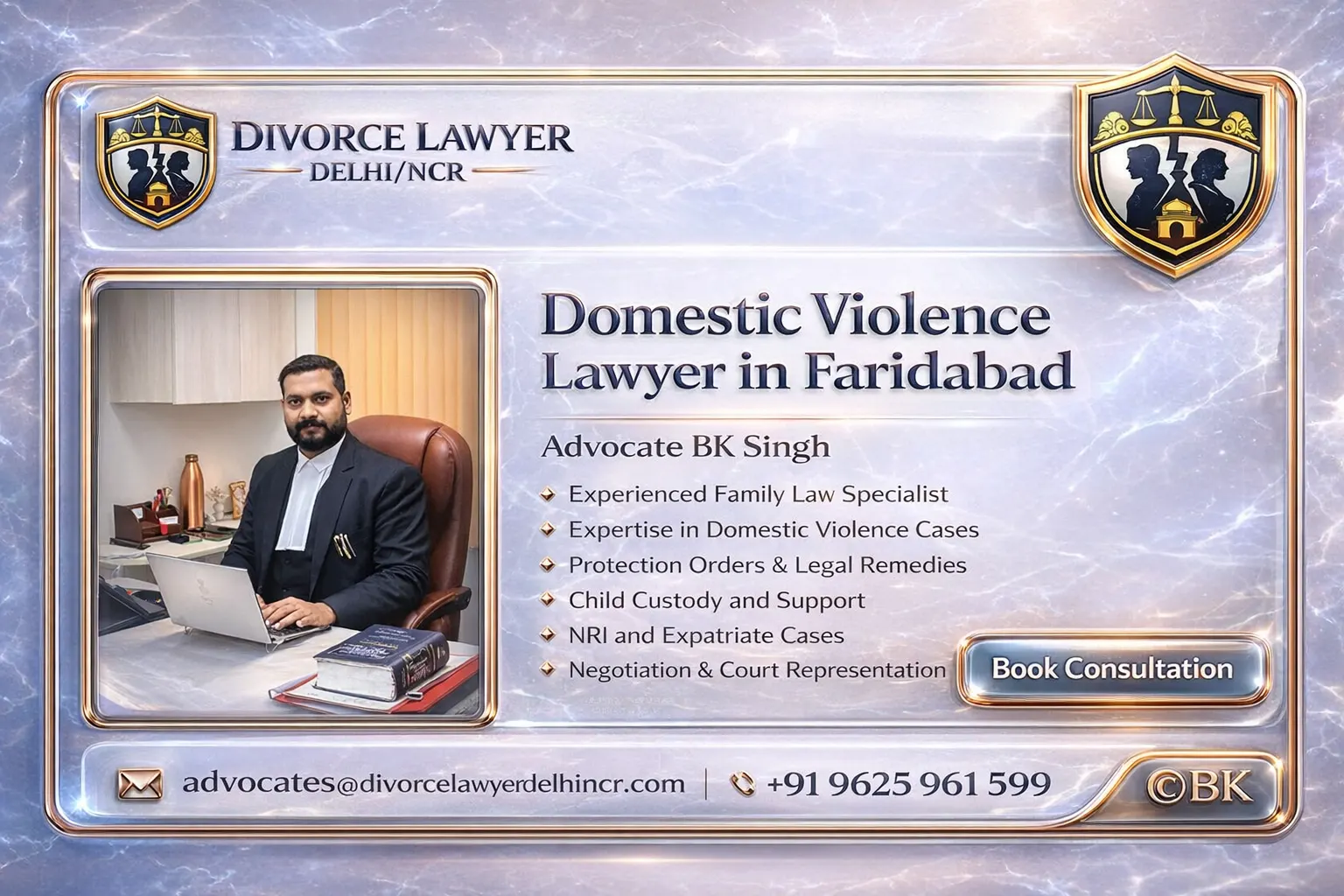 Domestic violence lawyer in Faridabad