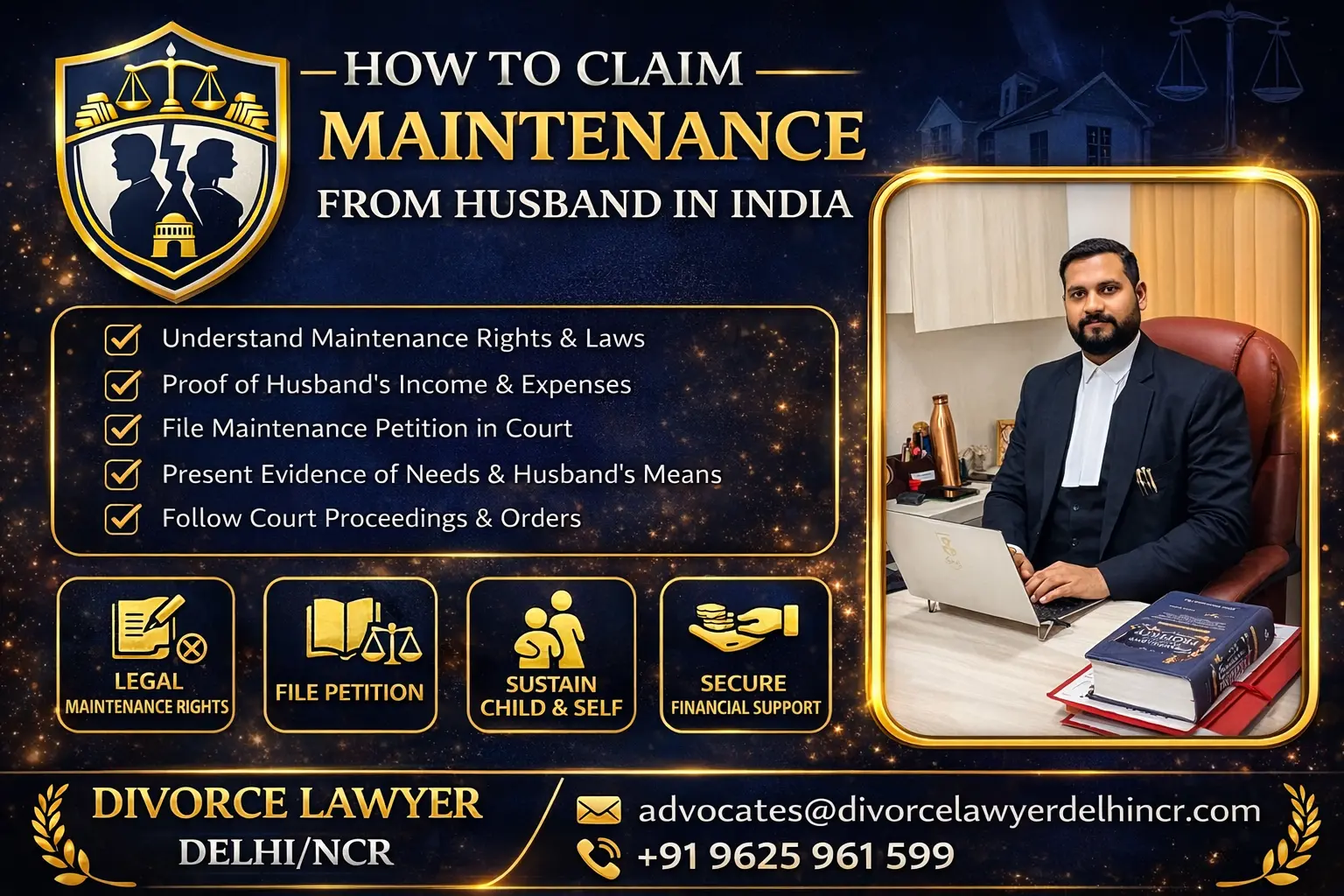 How to Claim Maintenance from Husband in India: Legal Process, Amount, Documents, and Court Strategy