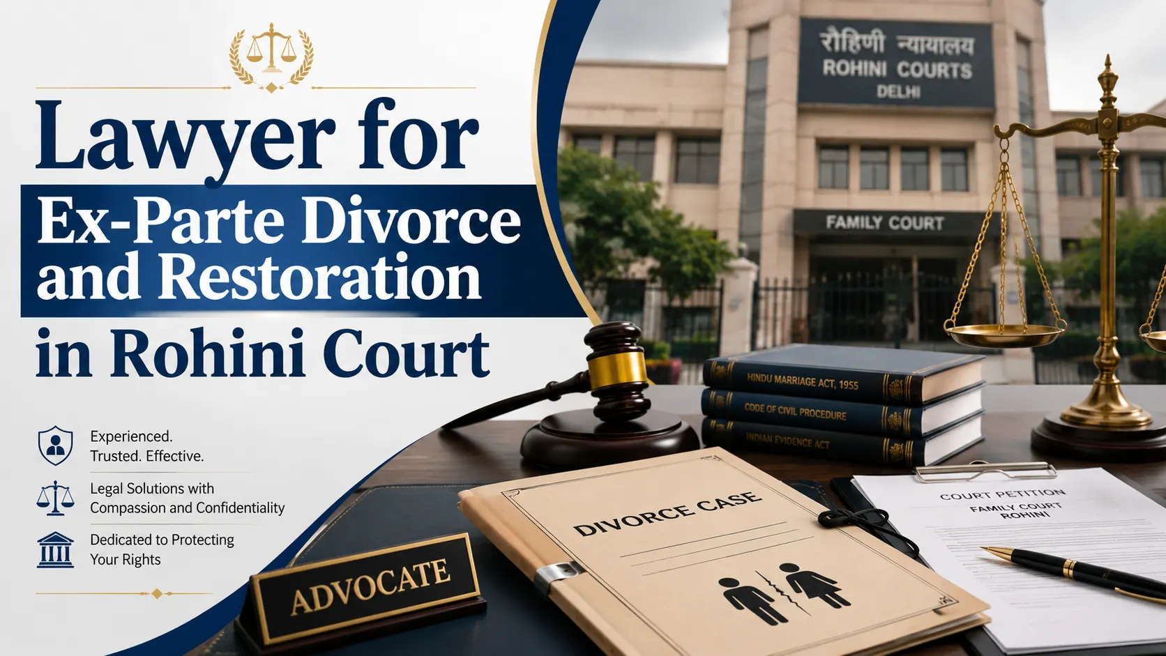 Lawyer for Ex-Parte Divorce and Restoration in Rohini Court