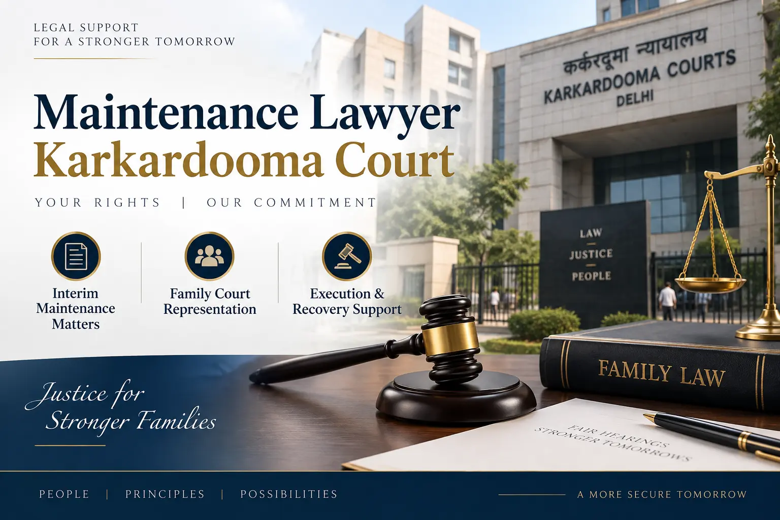 Maintenance and Alimony Lawyer for Interim Relief in Karkardooma Court