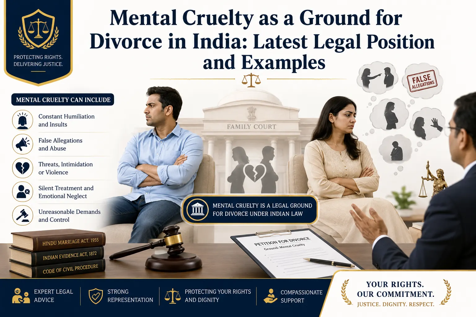 Mental Cruelty as a Ground for Divorce in India: Latest Legal Position and Examples