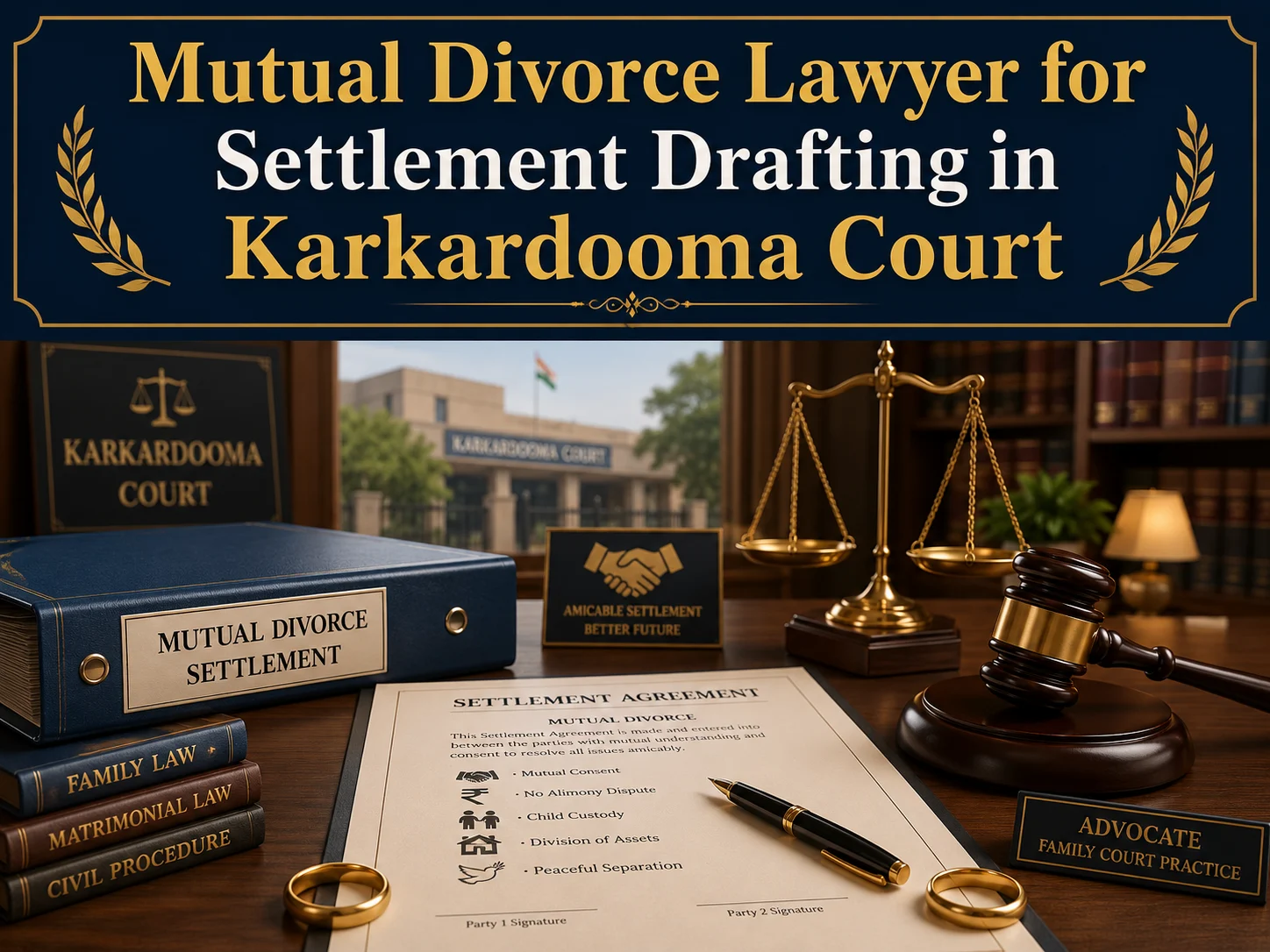 Mutual Divorce Lawyer for Settlement Drafting in Karkardooma Court