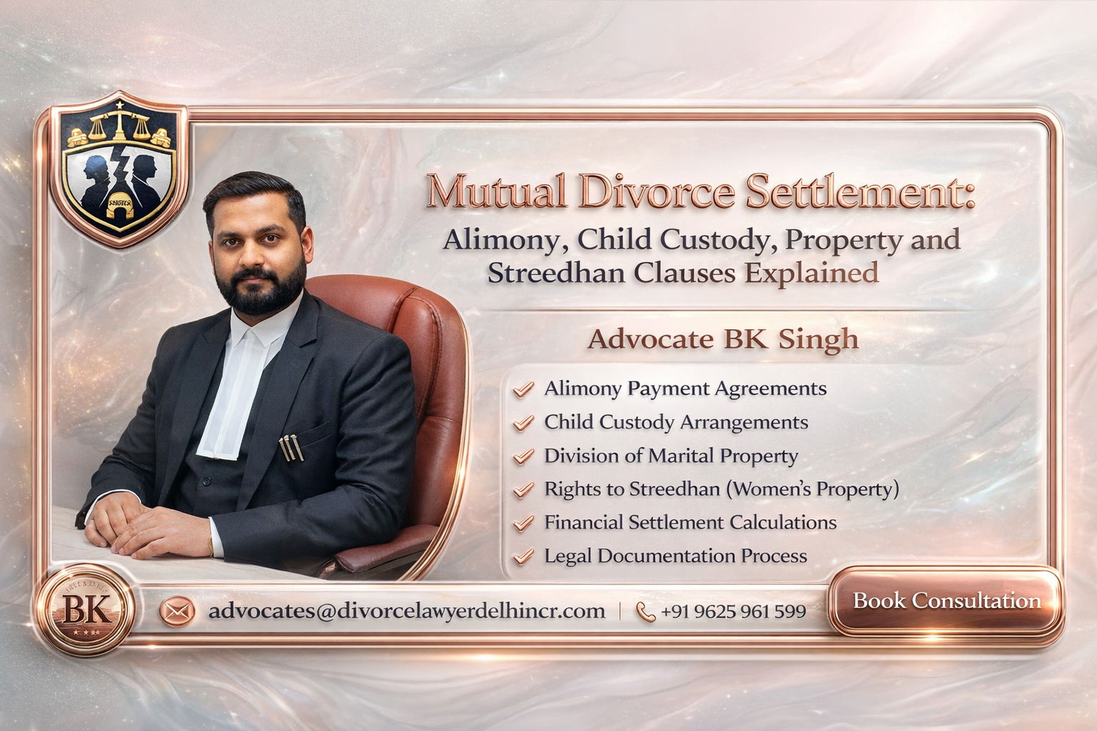 Mutual Divorce Settlement: Alimony, Child Custody, Property and Streedhan Clauses Explained