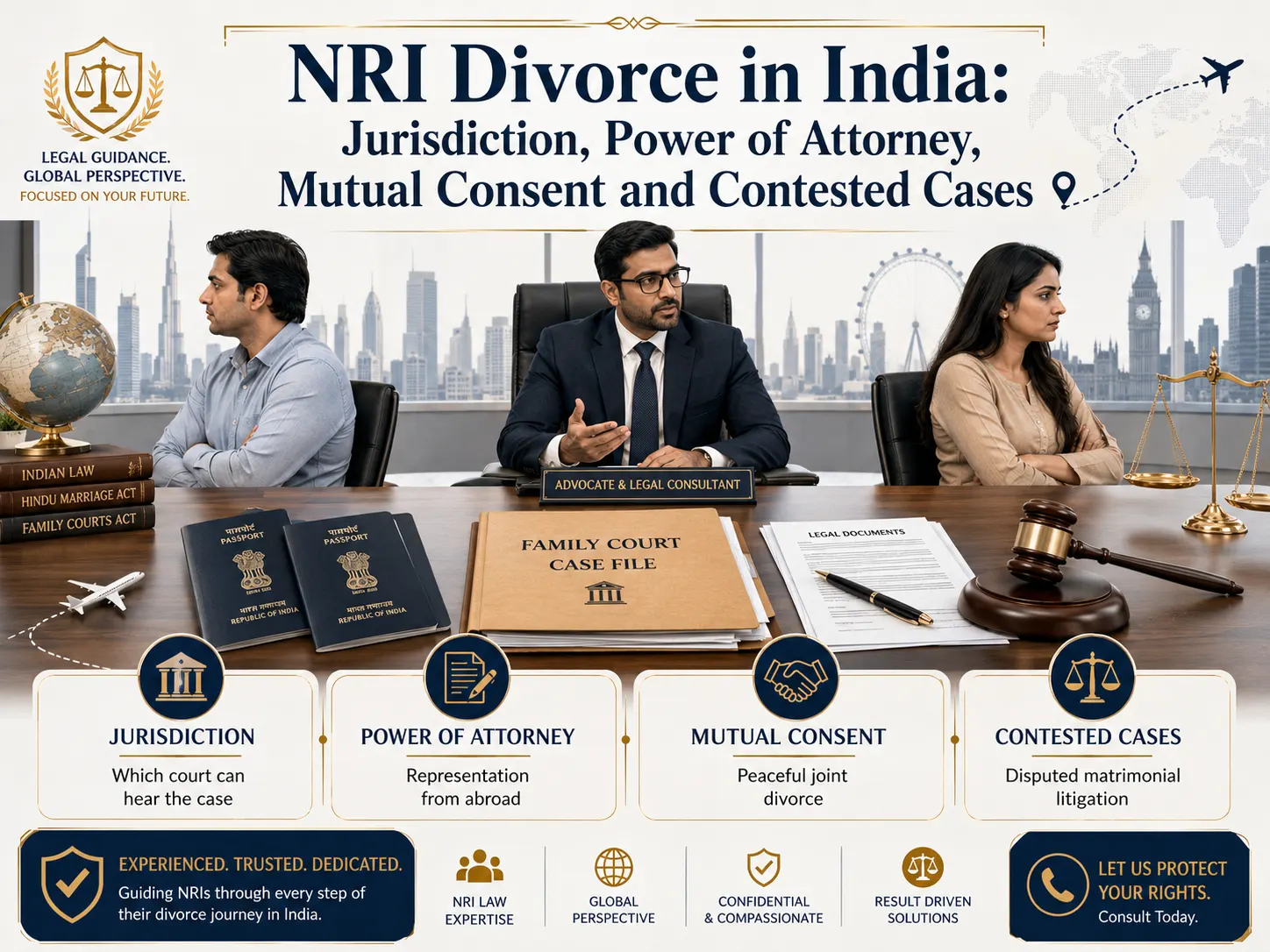 NRI Divorce in India: Jurisdiction, Power of Attorney, Mutual Consent and Contested Cases