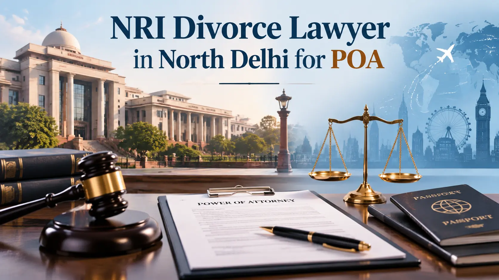NRI Divorce Lawyer in North Delhi for POA and Video Appearance