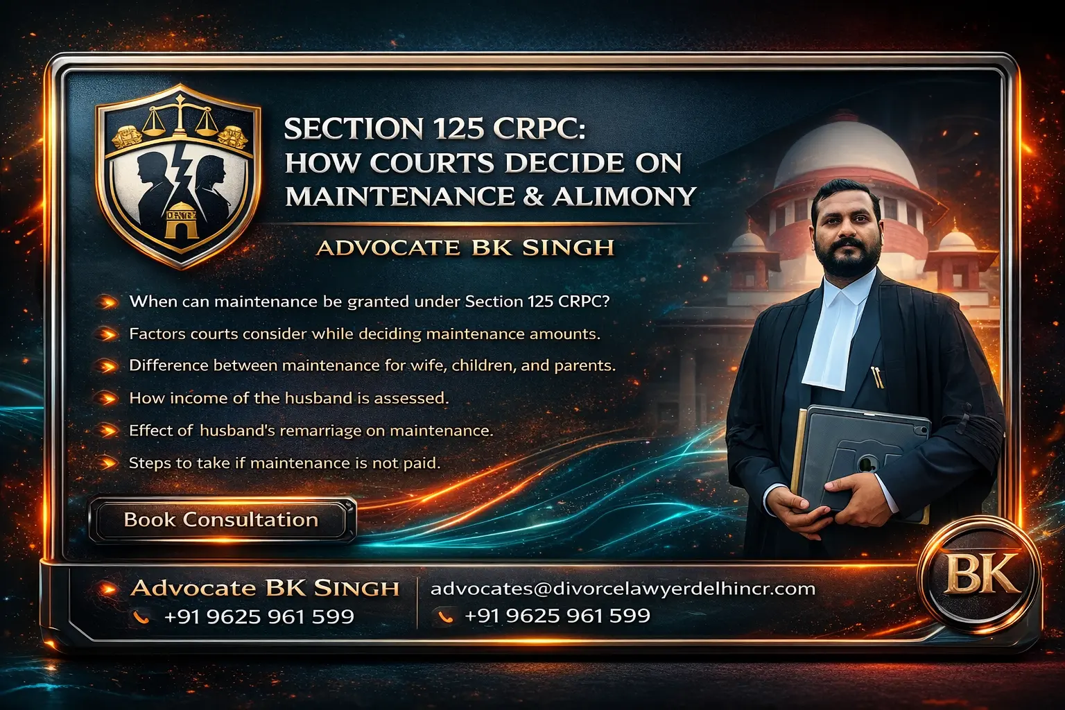 Section 125 CRPC How Courts Decide on Maintenance and Alimony